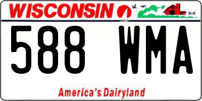 WI license plate 588WMA