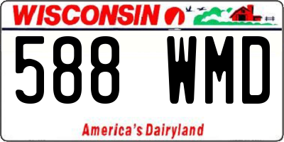 WI license plate 588WMD