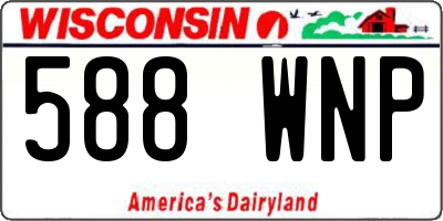 WI license plate 588WNP