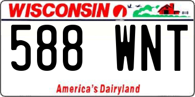 WI license plate 588WNT