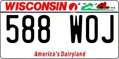 WI license plate 588WOJ