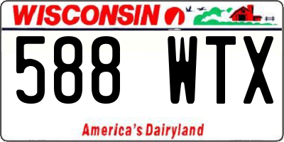 WI license plate 588WTX