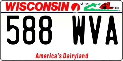 WI license plate 588WVA