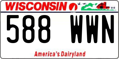 WI license plate 588WWN