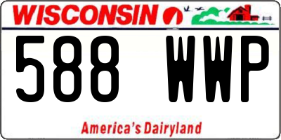 WI license plate 588WWP