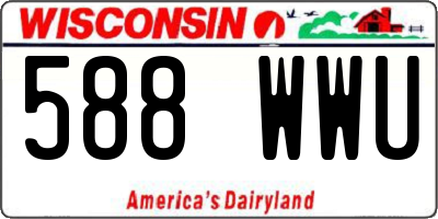 WI license plate 588WWU