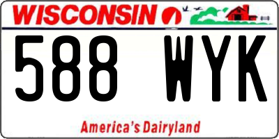 WI license plate 588WYK