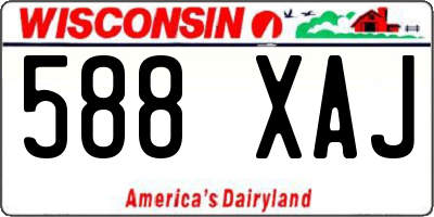 WI license plate 588XAJ