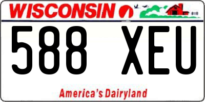 WI license plate 588XEU