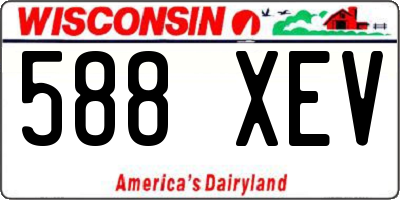 WI license plate 588XEV