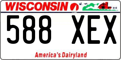 WI license plate 588XEX