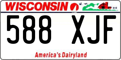 WI license plate 588XJF