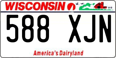 WI license plate 588XJN
