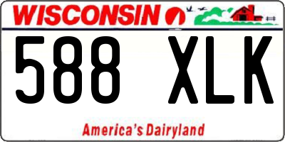 WI license plate 588XLK