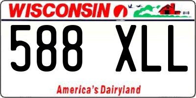 WI license plate 588XLL