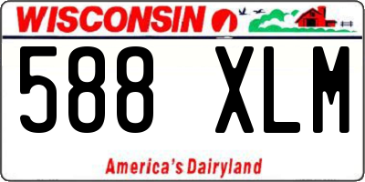 WI license plate 588XLM