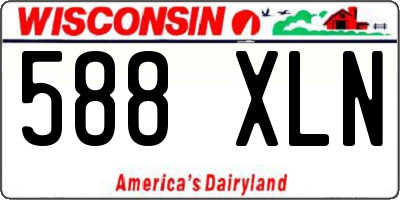 WI license plate 588XLN
