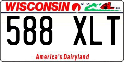 WI license plate 588XLT
