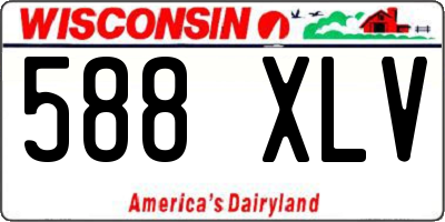 WI license plate 588XLV