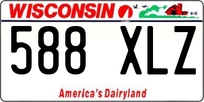 WI license plate 588XLZ
