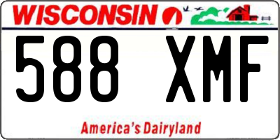 WI license plate 588XMF
