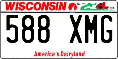 WI license plate 588XMG