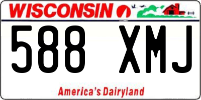 WI license plate 588XMJ