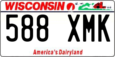 WI license plate 588XMK