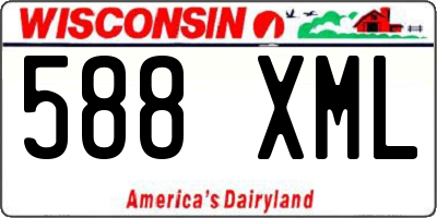 WI license plate 588XML