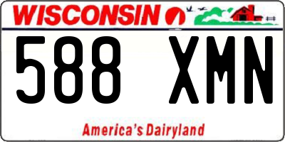 WI license plate 588XMN