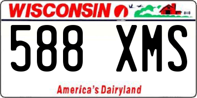 WI license plate 588XMS