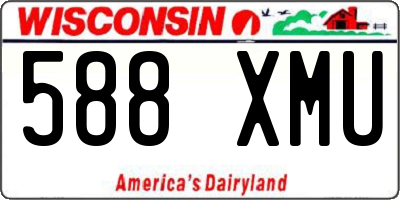 WI license plate 588XMU