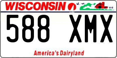 WI license plate 588XMX