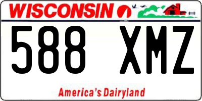 WI license plate 588XMZ