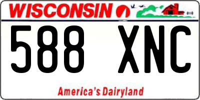 WI license plate 588XNC