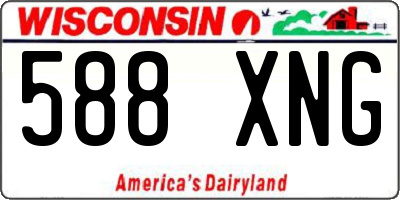 WI license plate 588XNG