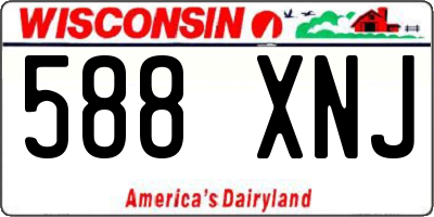 WI license plate 588XNJ