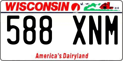 WI license plate 588XNM