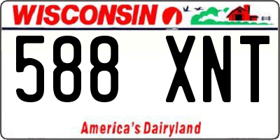WI license plate 588XNT