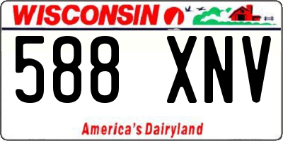 WI license plate 588XNV