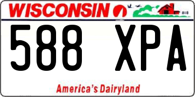 WI license plate 588XPA