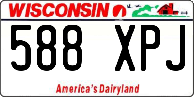 WI license plate 588XPJ