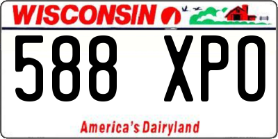 WI license plate 588XPO