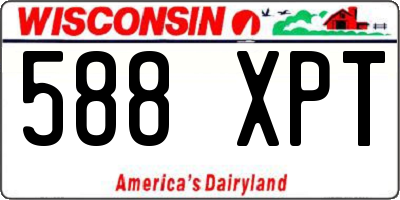 WI license plate 588XPT