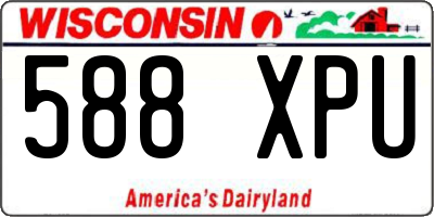 WI license plate 588XPU