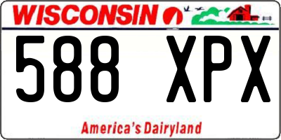 WI license plate 588XPX