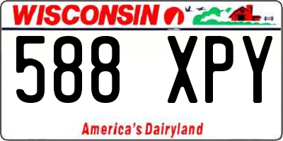 WI license plate 588XPY