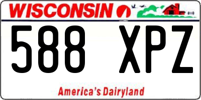 WI license plate 588XPZ