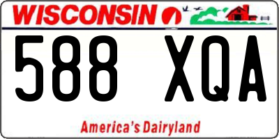 WI license plate 588XQA