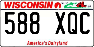 WI license plate 588XQC